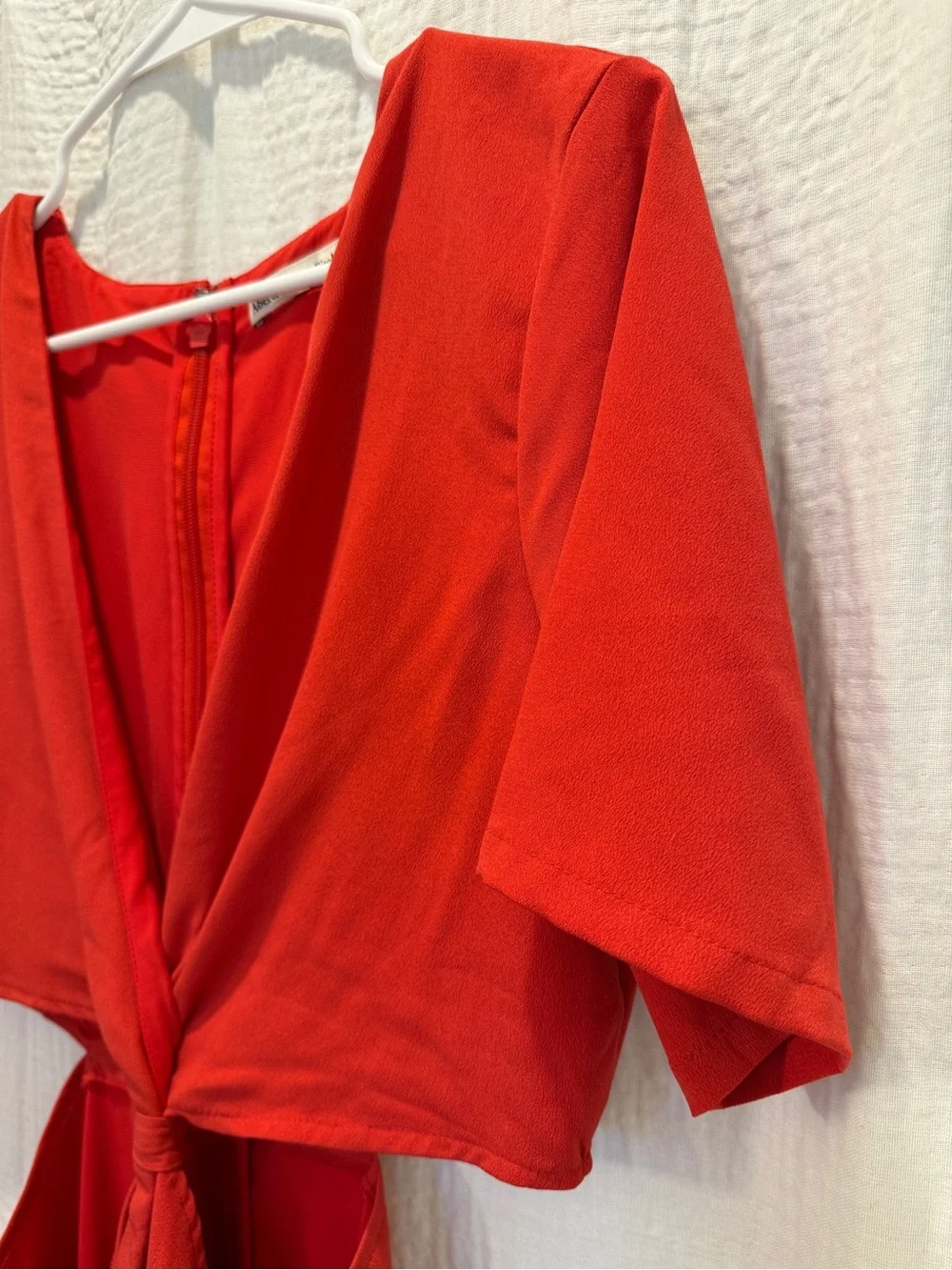 Abercrombie & Fitch Red Twist-Front Cutout Maxi Dress